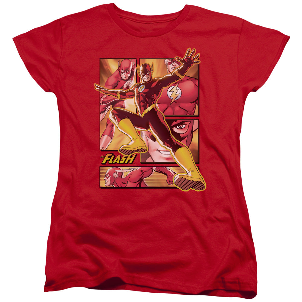 Justice League Flash Womens T Shirt Red Officially Licensed