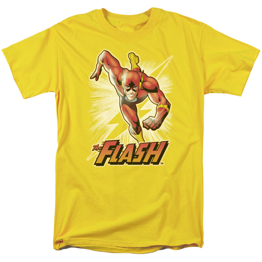 Justice League Of America Flash Yellow Mens T Shirt Yellow Officially Licensed