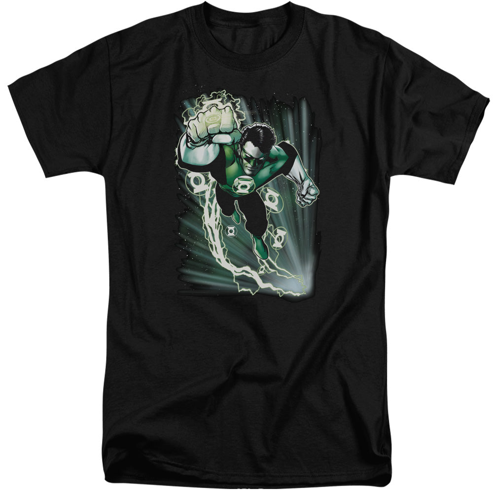 Justice League Emerald Energy Mens Tall T Shirt Black Officially Licensed