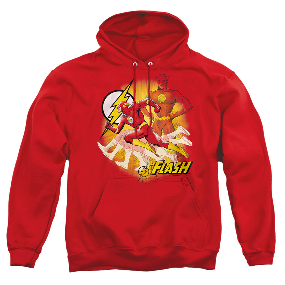 Justice League Of America Lightning Fast Mens Hoodie Red Officially Licensed