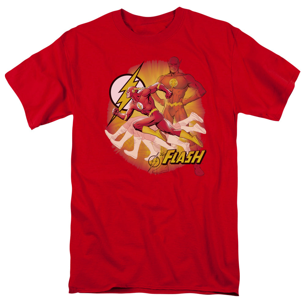Justice League Of America Lightning Fast Mens T Shirt Red Officially Licensed