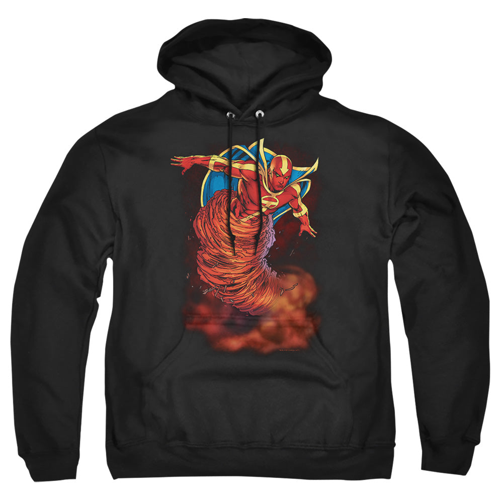 Justice League Of America Tornado Cloud Mens Hoodie Black Officially Licensed
