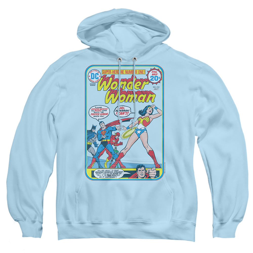 Justice League Of America Ww #212 Cover Mens Hoodie Light Blue Officially Licensed