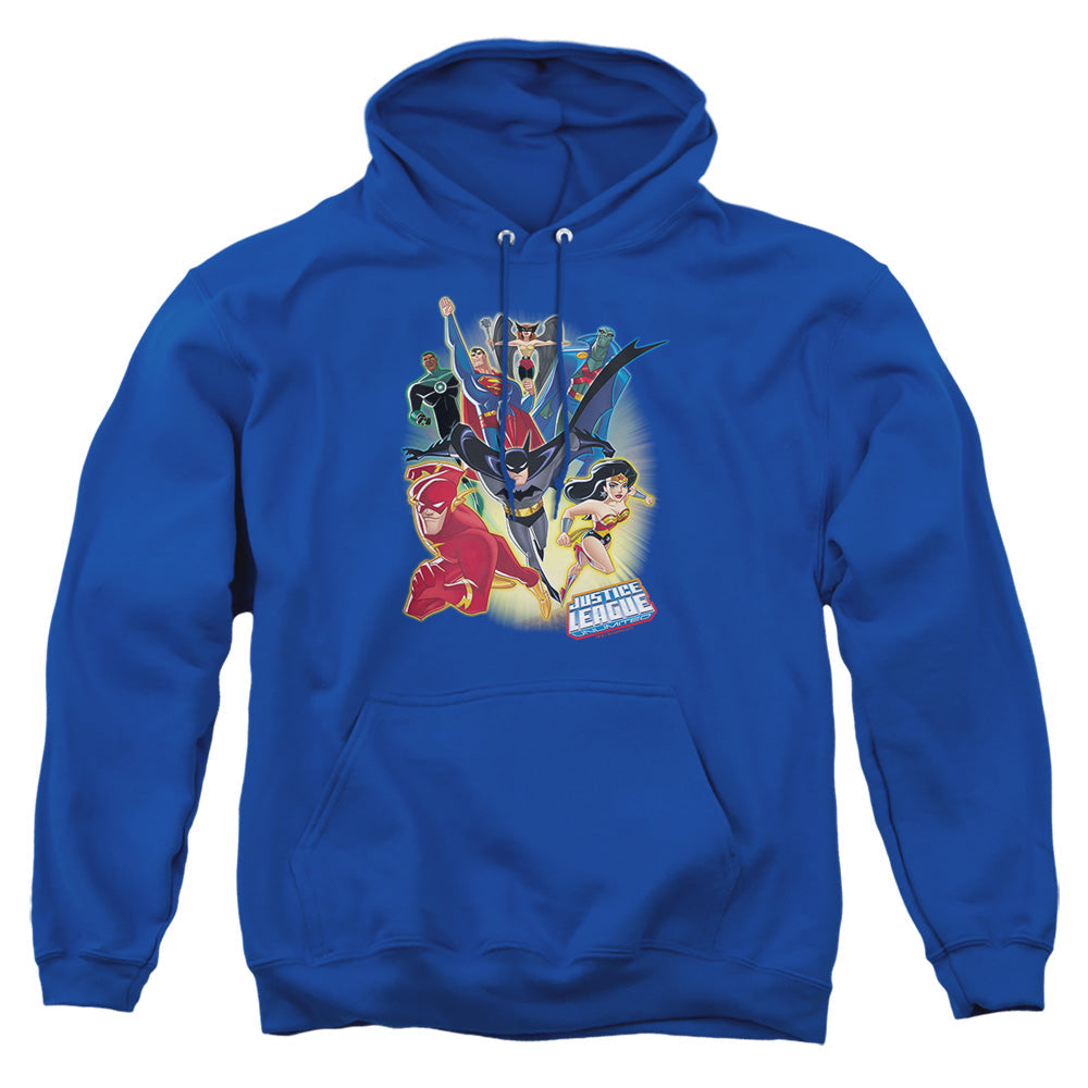 Justice League Of America Unlimited Mens Hoodie Royal Officially Licensed