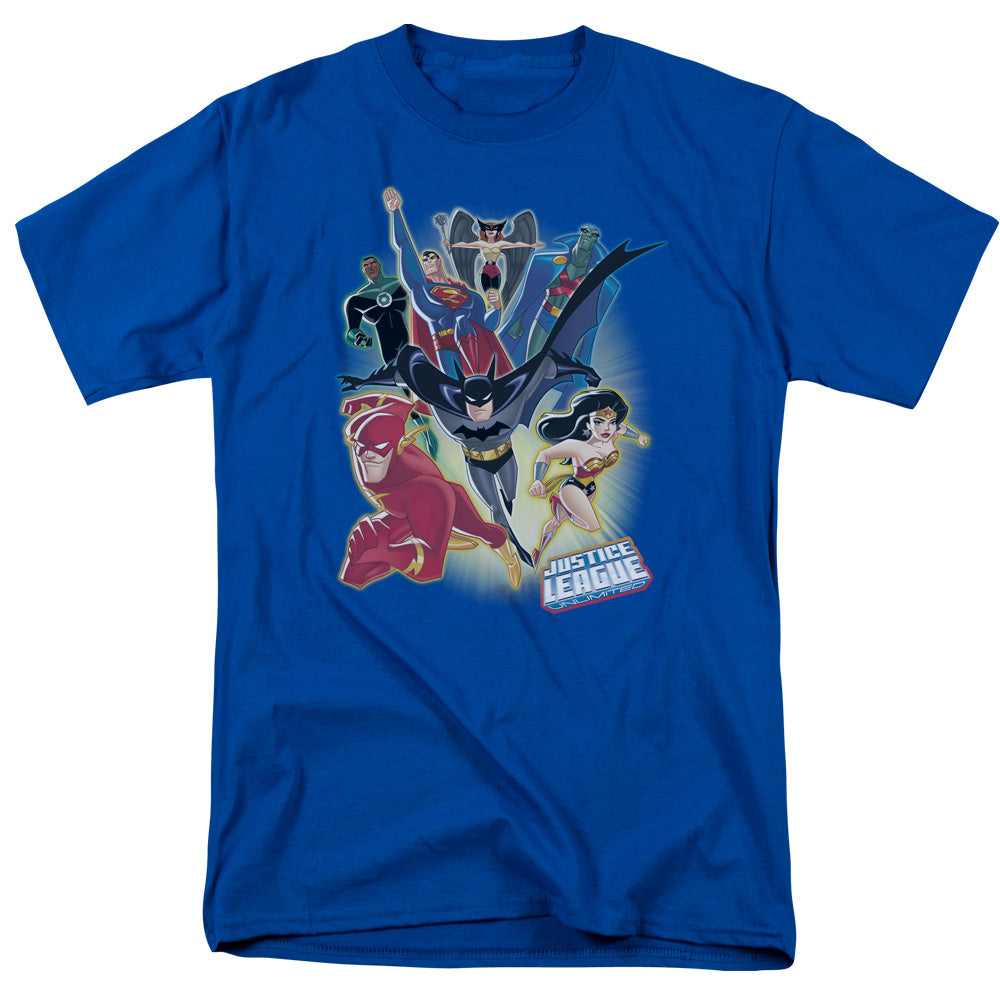 Justice League Of America Unlimited Mens T Shirt Royal Officially Licensed