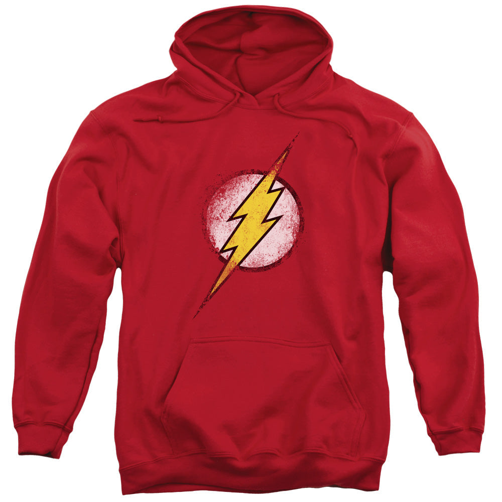 Justice League Destroyed Flash Logo Mens Hoodie Red Officially Licensed