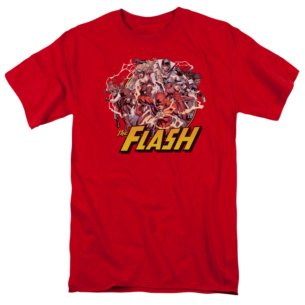 Justice League Of America Flash Family Mens T Shirt Red Officially Licensed