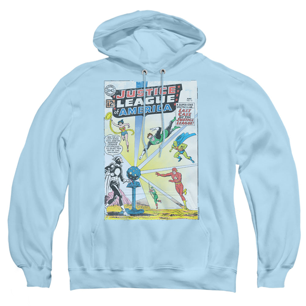 Justice League Of America Vintage Cover 12 Mens Hoodie Light Blue Officially Licensed