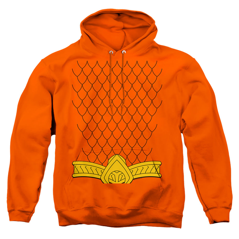 Justice League Of America New Aqua Uniform Mens Hoodie Orange Officially Licensed