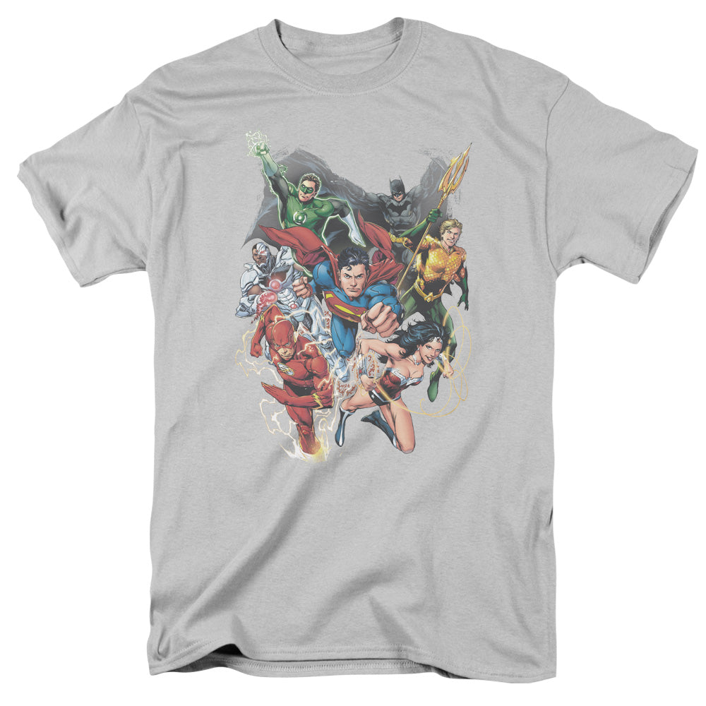 Justice League Of America Refuse To Give Up Mens T Shirt Silver Officially Licensed