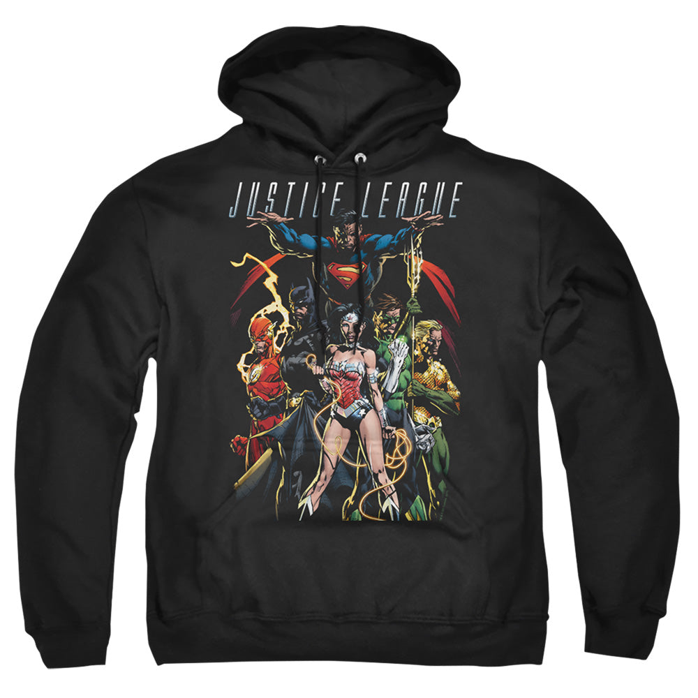 Justice League Of America Dark Days Mens Hoodie Black Officially Licensed