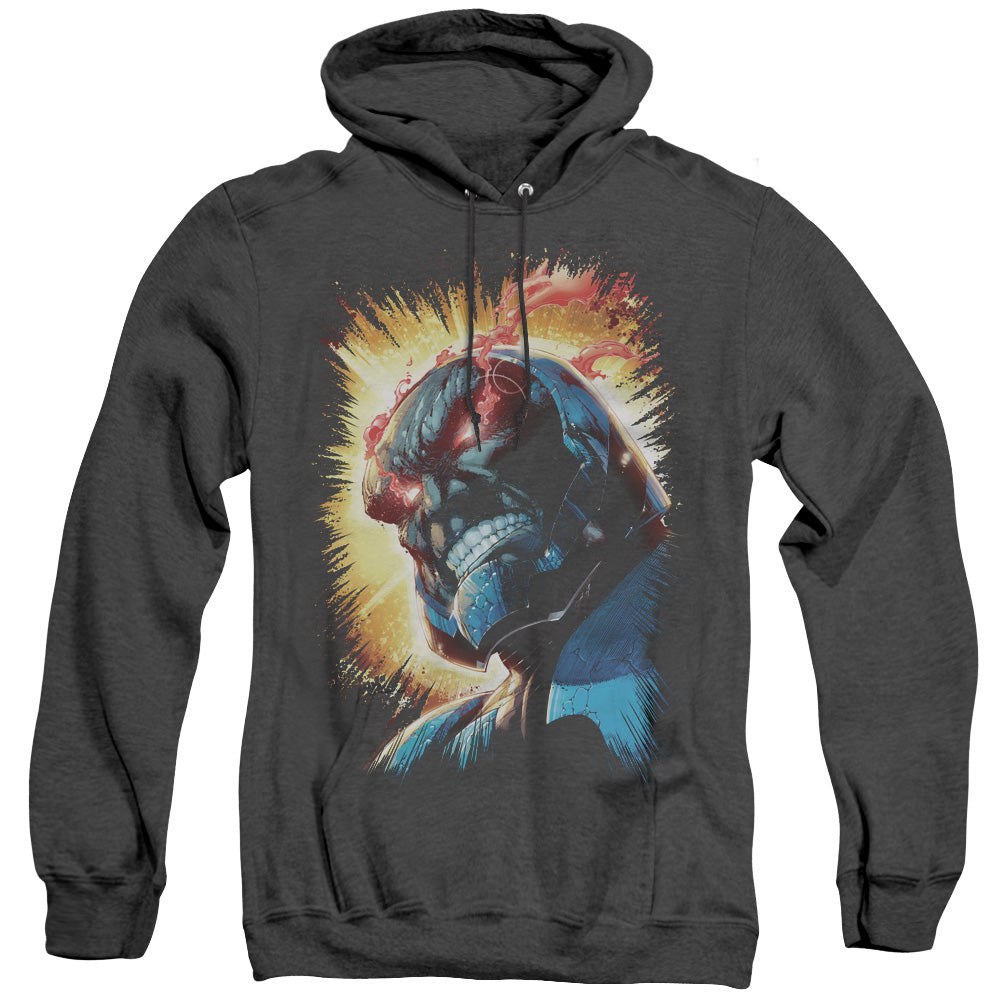 Justice League Of America Darkseid Is Mens Heather Hoodie Black Officially Licensed