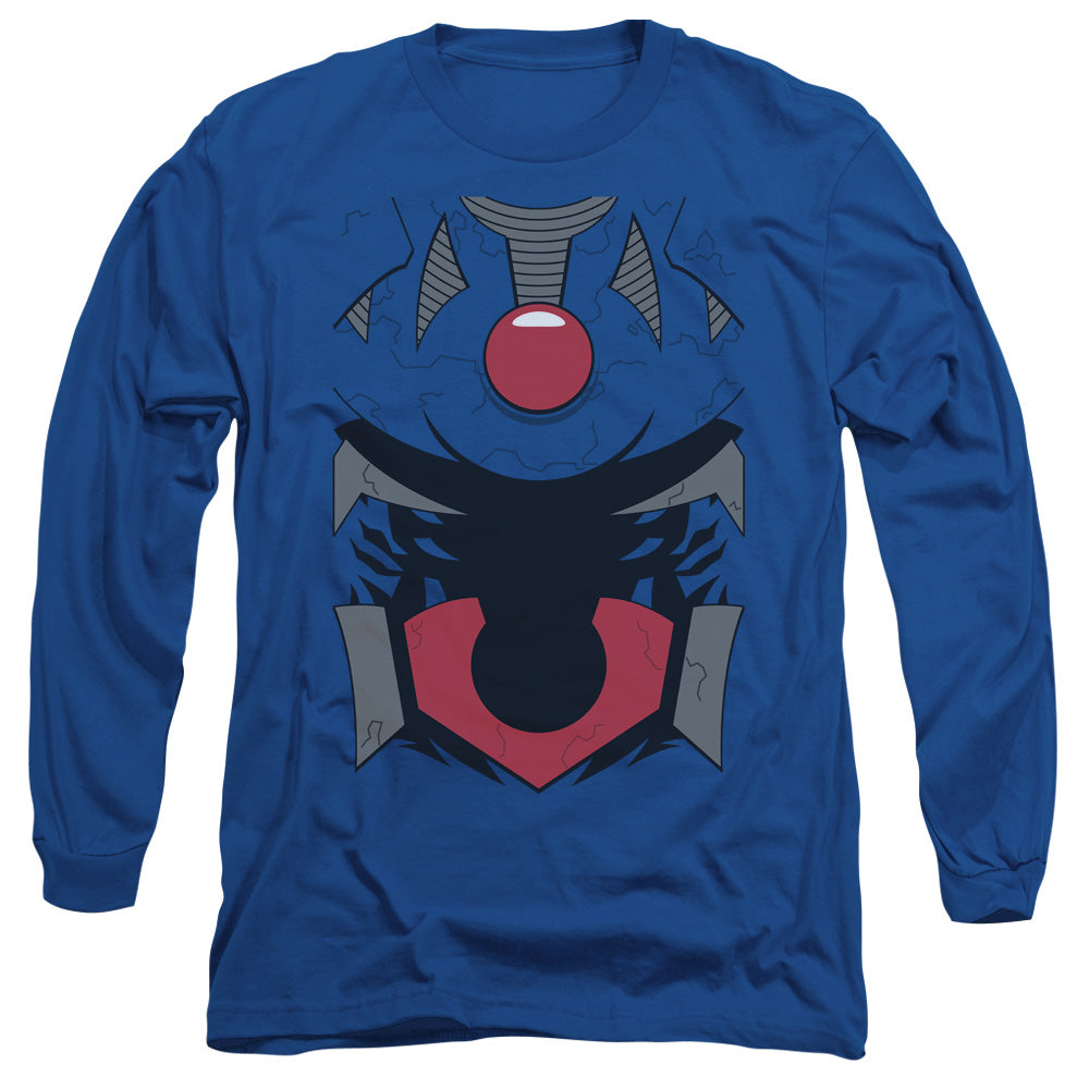 Jla Darkseid Mens Long Sleeve Shirt Royal Officially Licensed