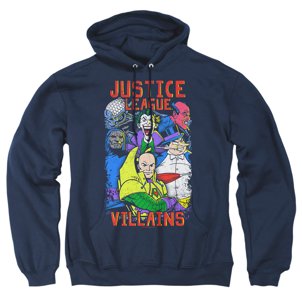 Justice League Of America Villains Mens Hoodie Navy Officially Licensed