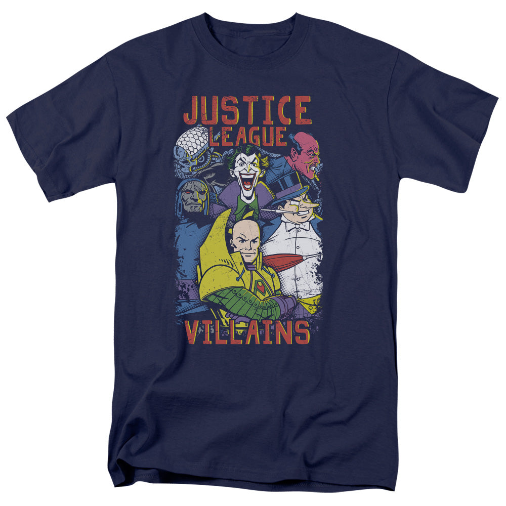 Justice League Of America Villains Mens T Shirt Navy Officially Licensed