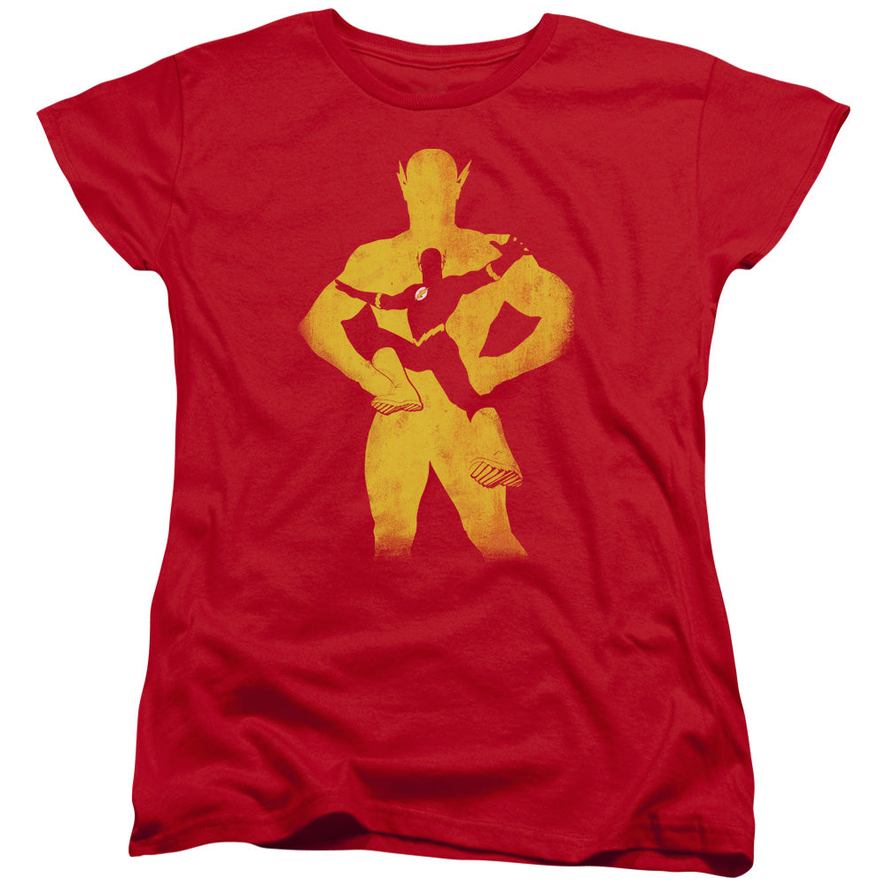 Justice League Flash Knockout Womens T Shirt Red Officially Licensed