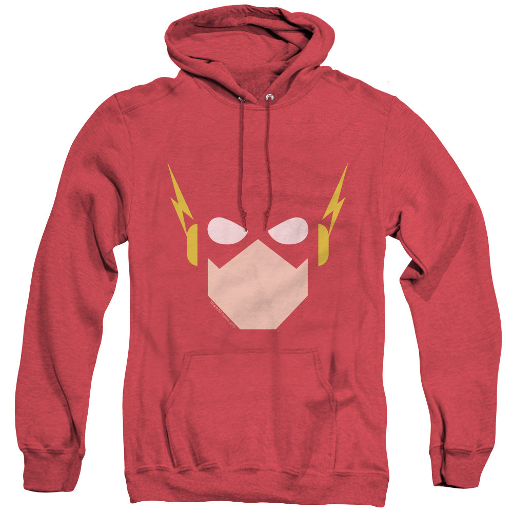 Justice League Of America Flash Head Heather Mens Hoodie Red Officially Licensed