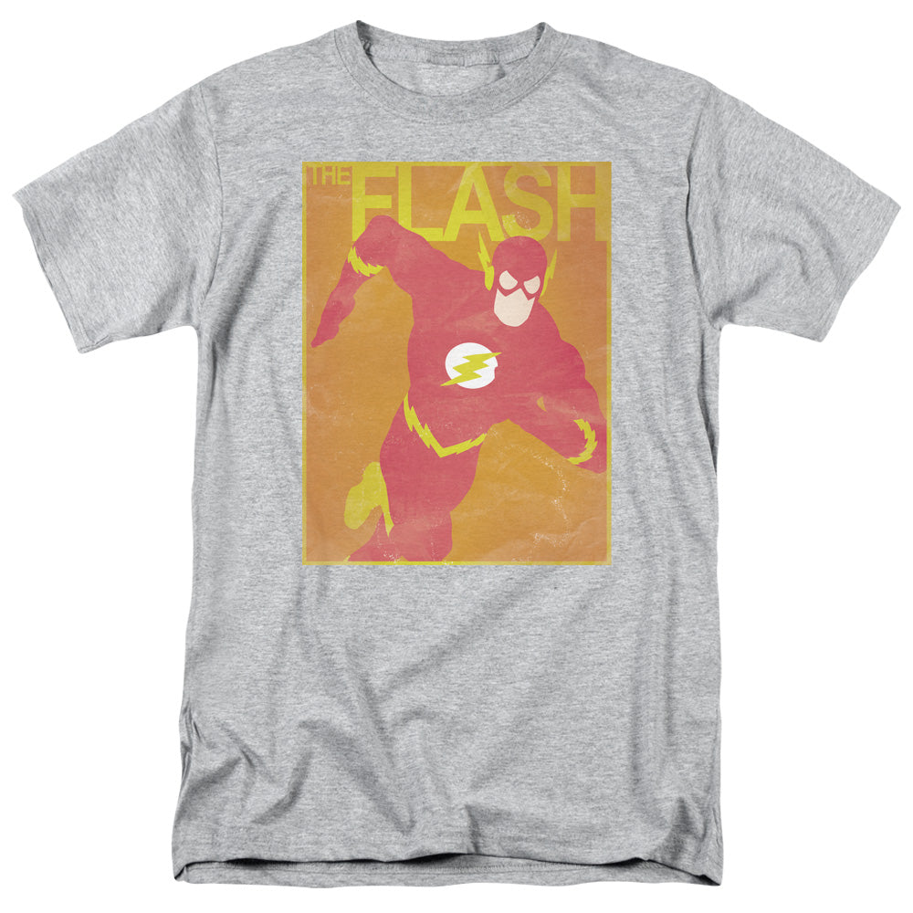 Justice League Simple Flash Poster Mens T Shirt Athletic Heather Officially Licensed