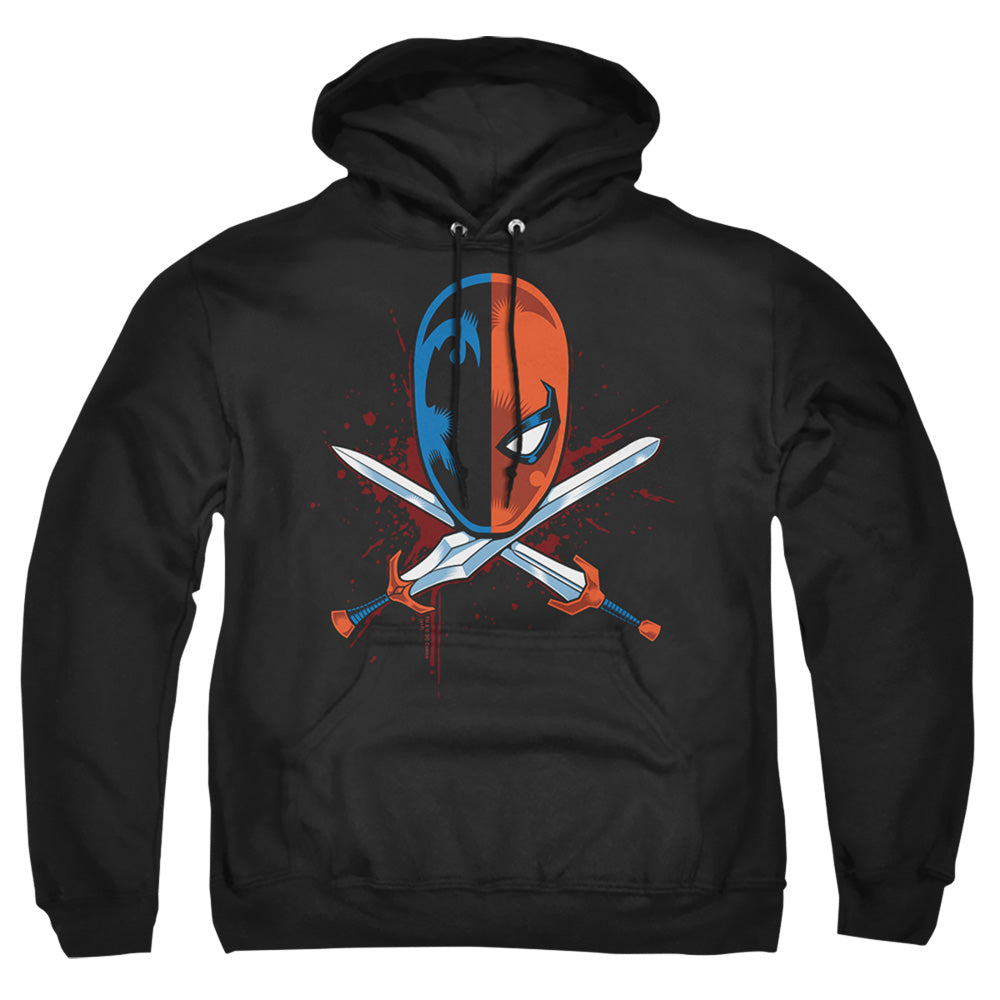 Justice League Of America Crossed Swords Mens Hoodie Black Officially Licensed