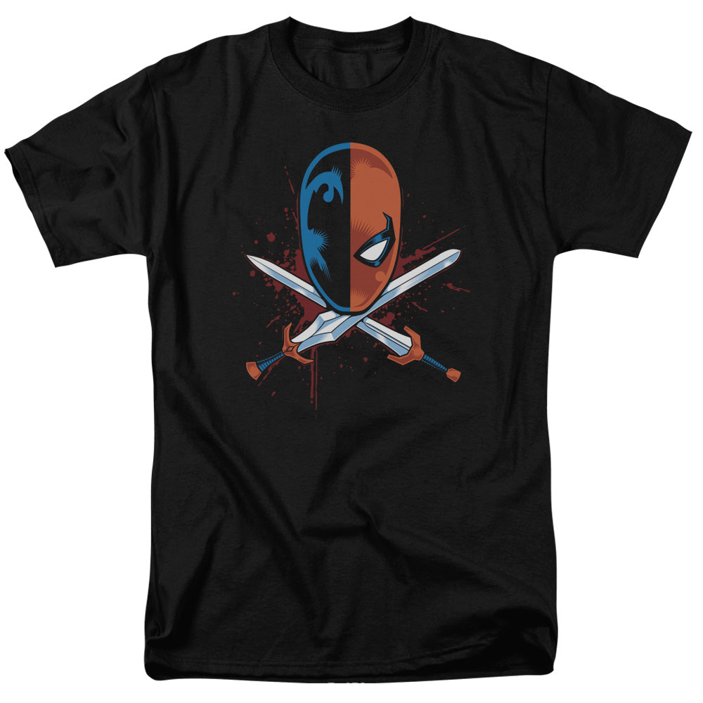 Justice League Of America Crossed Swords Mens T Shirt Black Officially Licensed