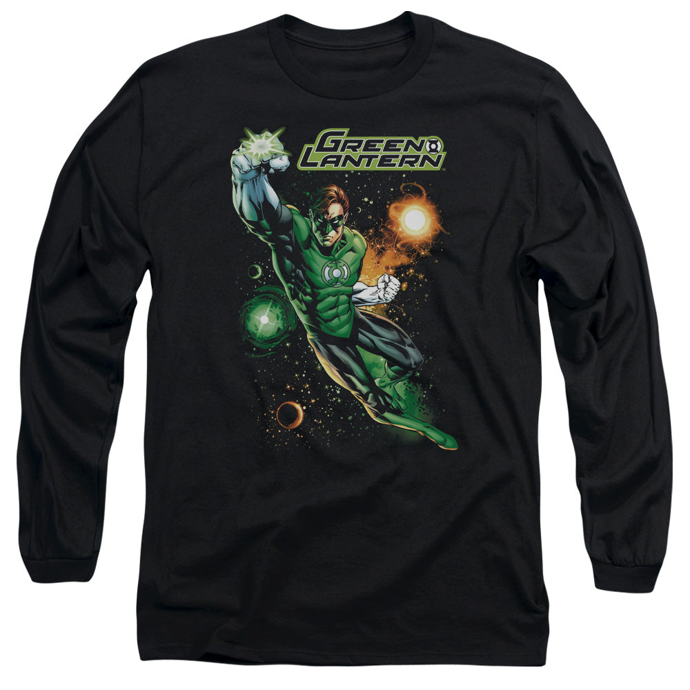 Justice League Galactic Guardian Mens Long Sleeve Shirt Black Officially Licensed