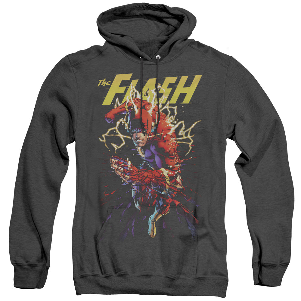 Justice League Of America Ripping Apart Heather Mens Hoodie Black Officially Licensed