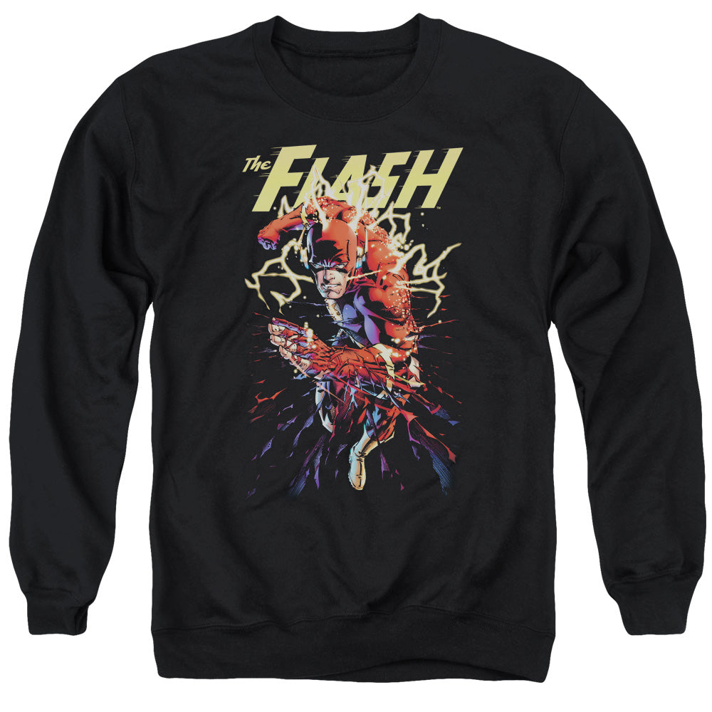 Justice League Of America Ripping Apart Mens Crewneck Sweatshirt Black Officially Licensed