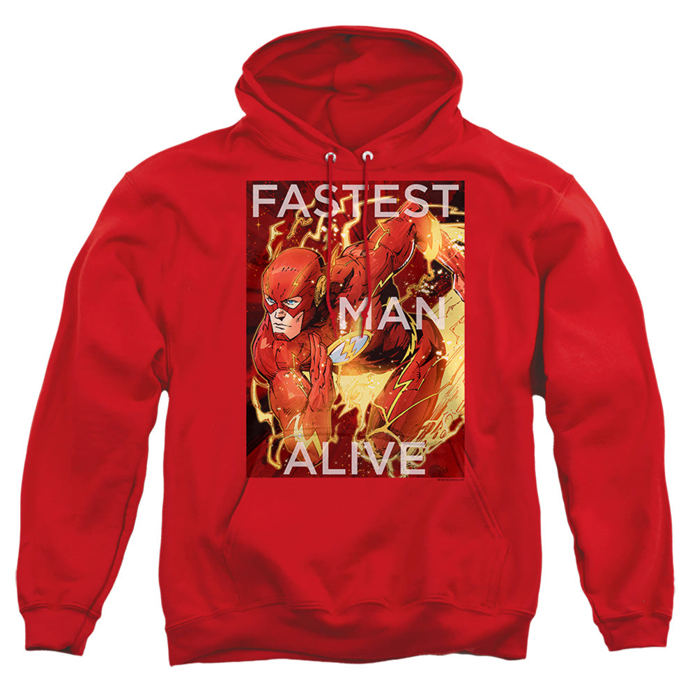 Justice League Of America Fastest Man Alive Mens Hoodie Red Officially Licensed
