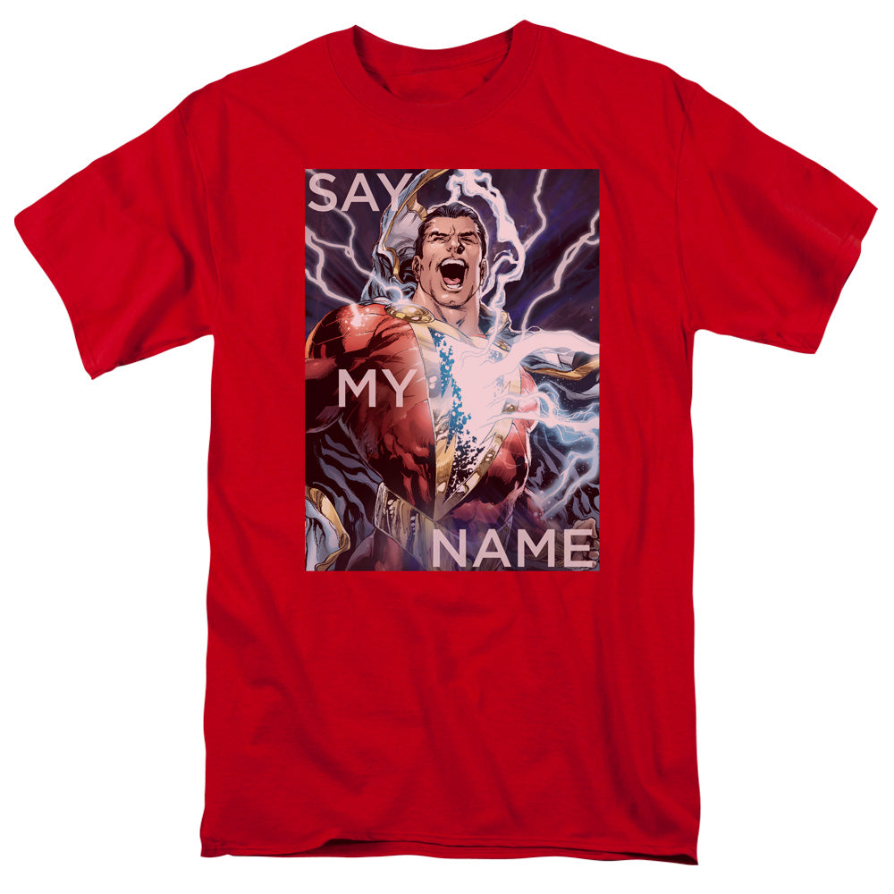 Justice League Of America Say My Name Mens T Shirt Red Officially Licensed