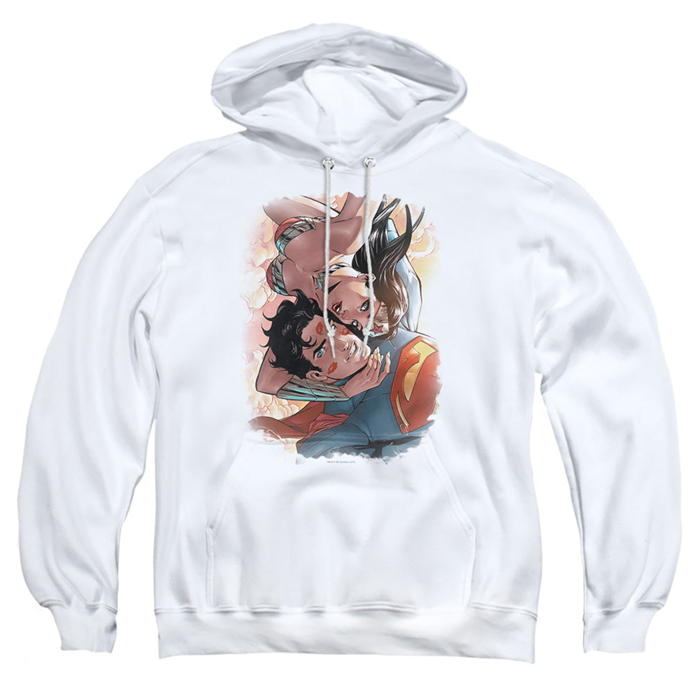 Justice League Of America Love Birds Mens Hoodie White Officially Licensed