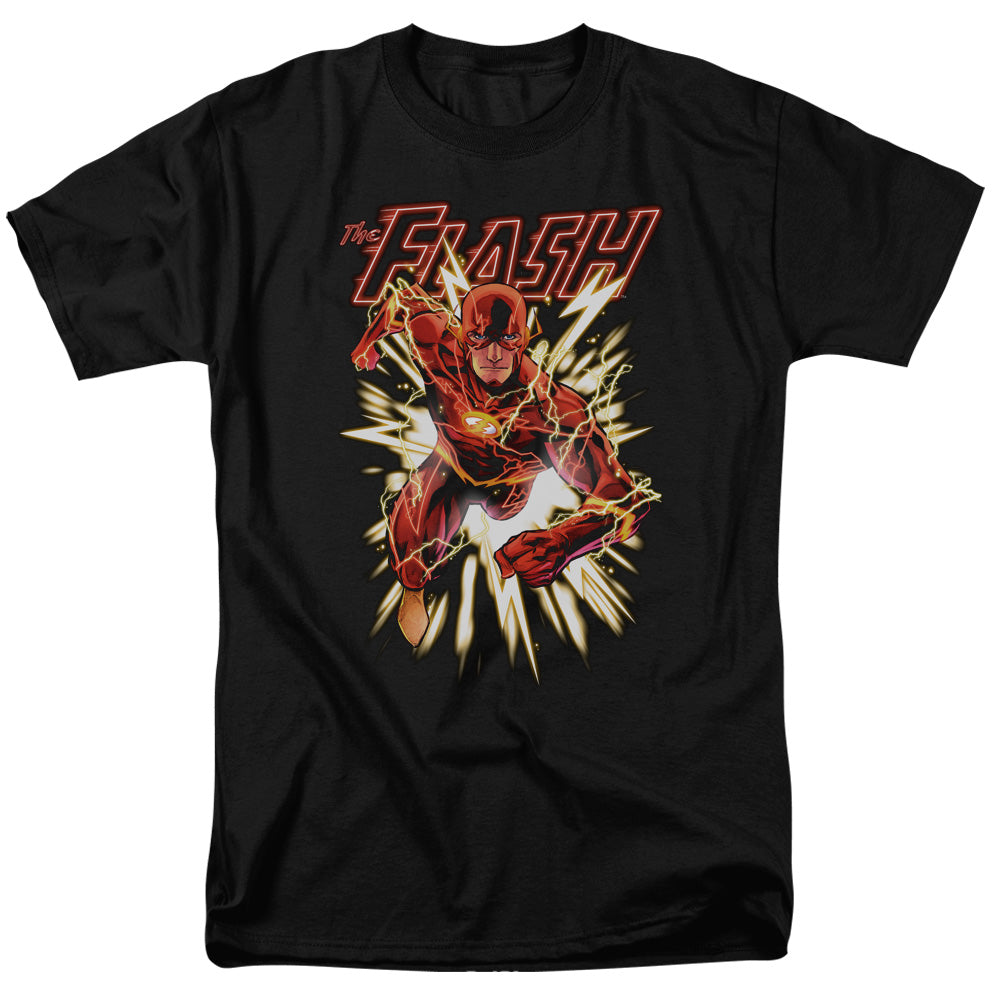Justice League Of America Flash Glow Mens T Shirt Black Officially Licensed