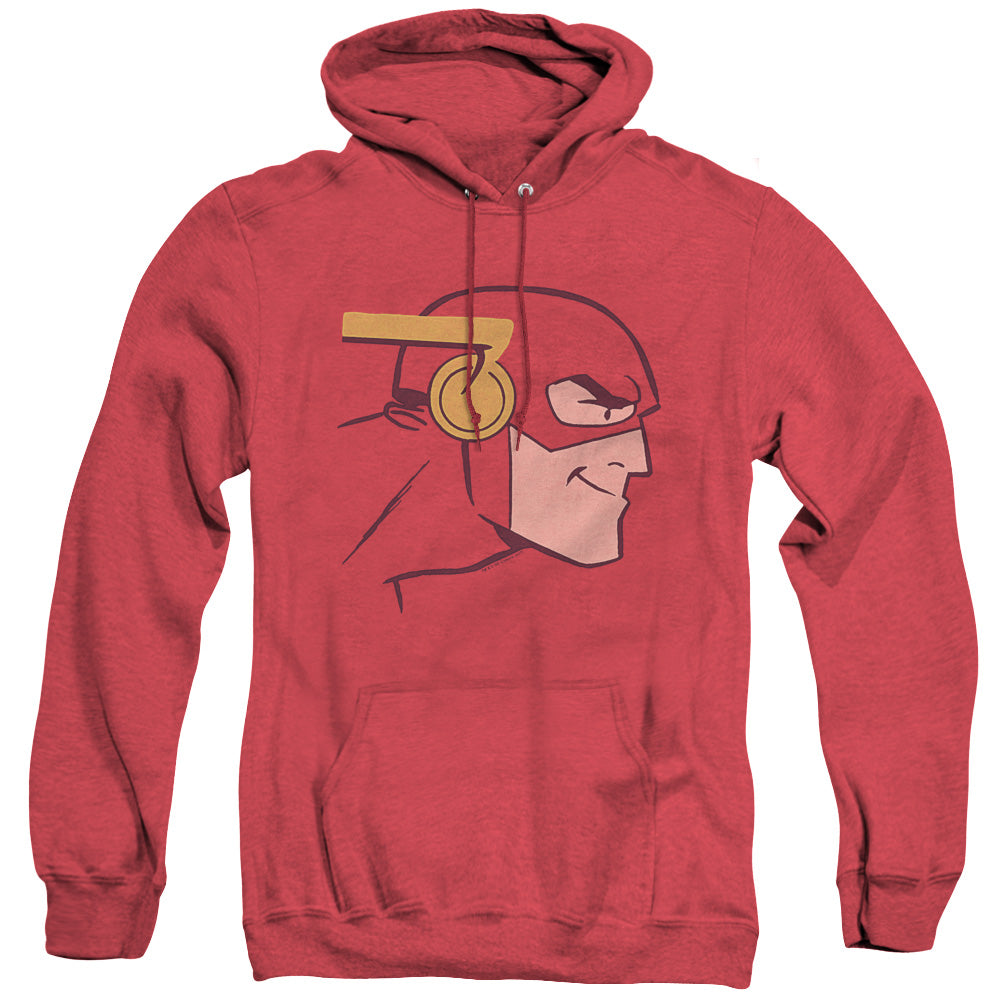 Justice League Of America Cooke Head Mens Heather Hoodie Red Officially Licensed