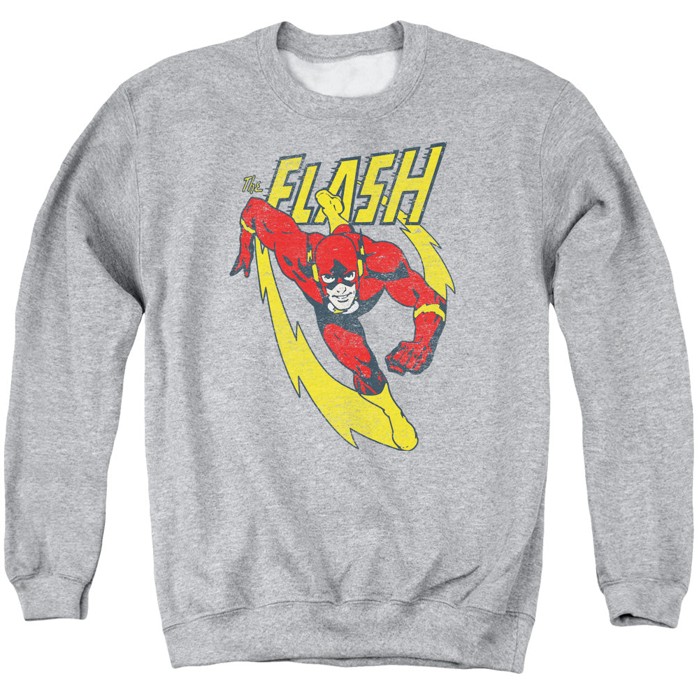 Justice League Lightning Trail Mens Crewneck Sweatshirt Athletic Heather Officially Licensed