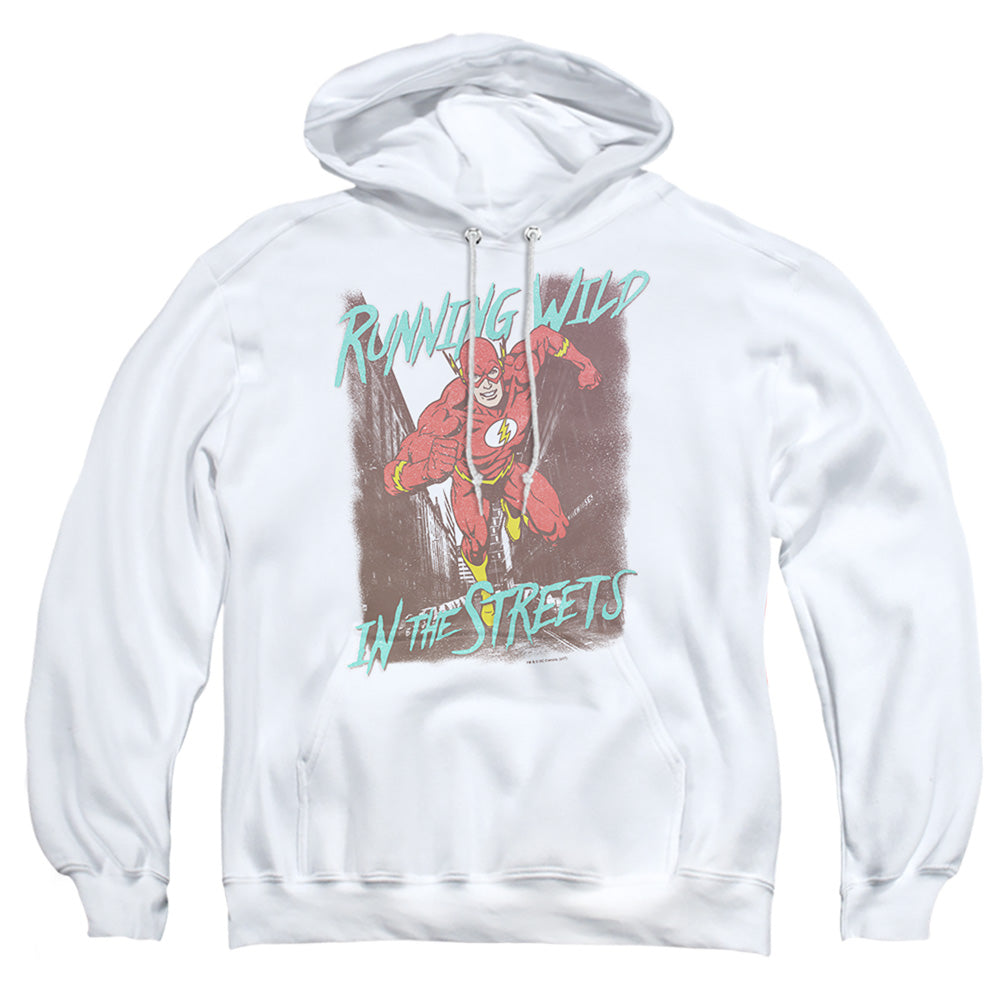 Justice League Of America Running Wild Mens Hoodie White Officially Licensed
