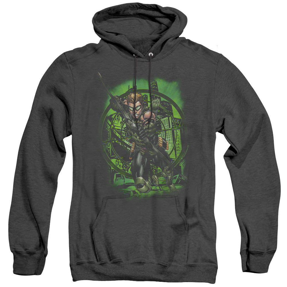 Justice League Of America In My Sight Mens Heather Hoodie Black Officially Licensed