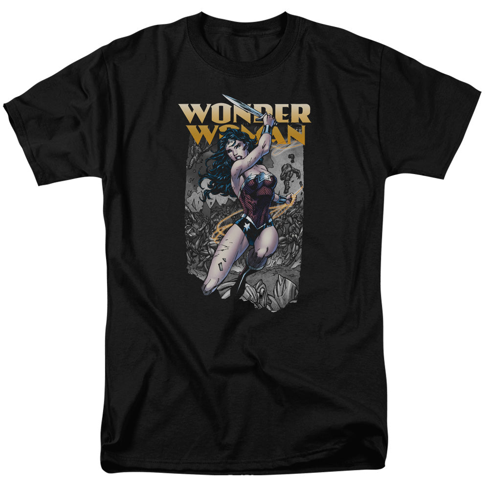 Justice League Of America Wonder Slice Mens T Shirt Black Officially Licensed