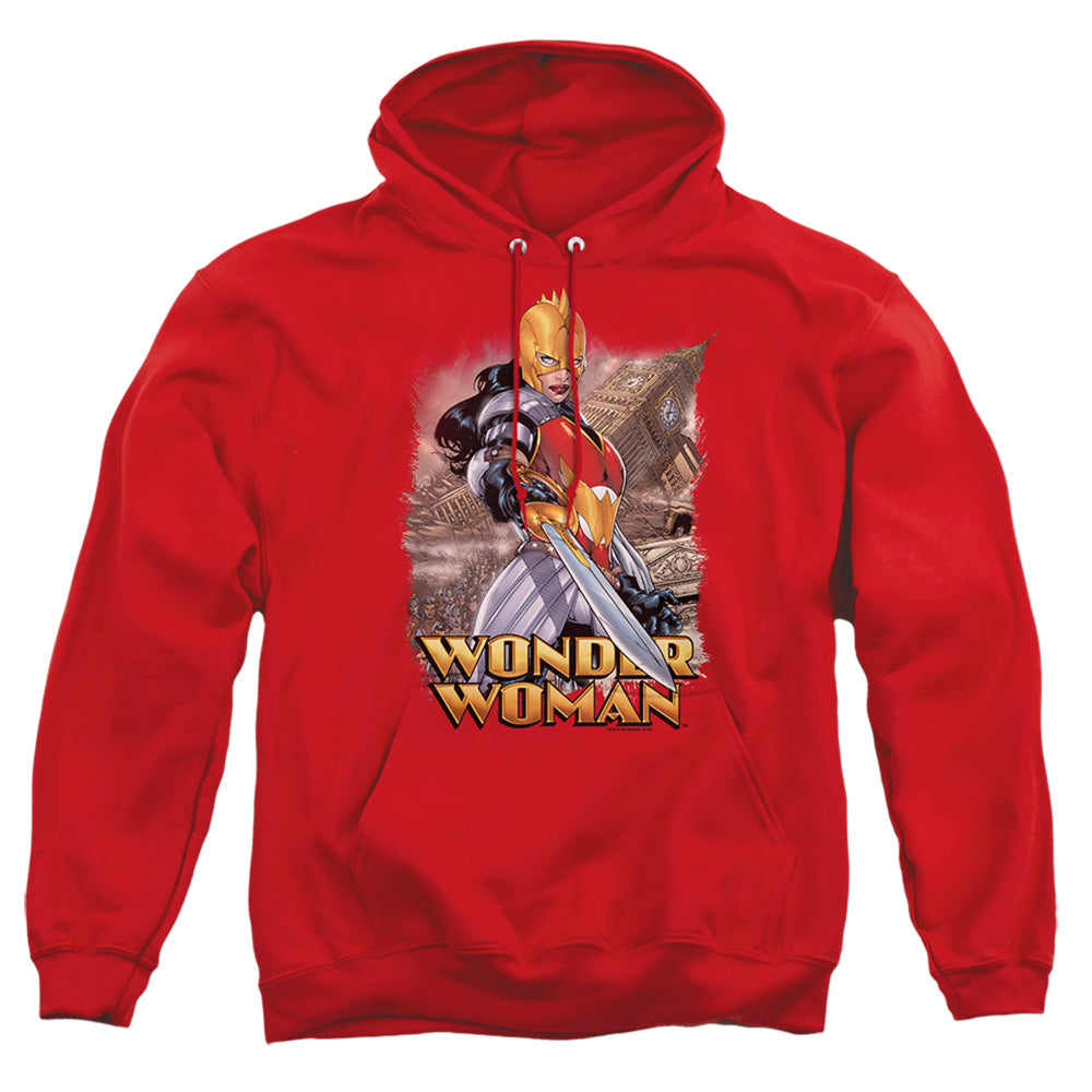 Justice League Of America Wonder Woman Mens Hoodie Red Officially Licensed