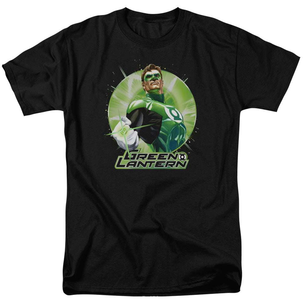 Justice League Of America Green Static Mens T Shirt Black Officially Licensed