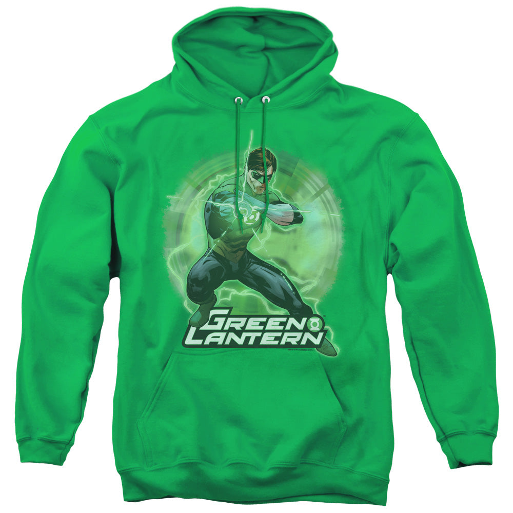 Justice League Spin Mens Hoodie Kelly Green Officially Licensed