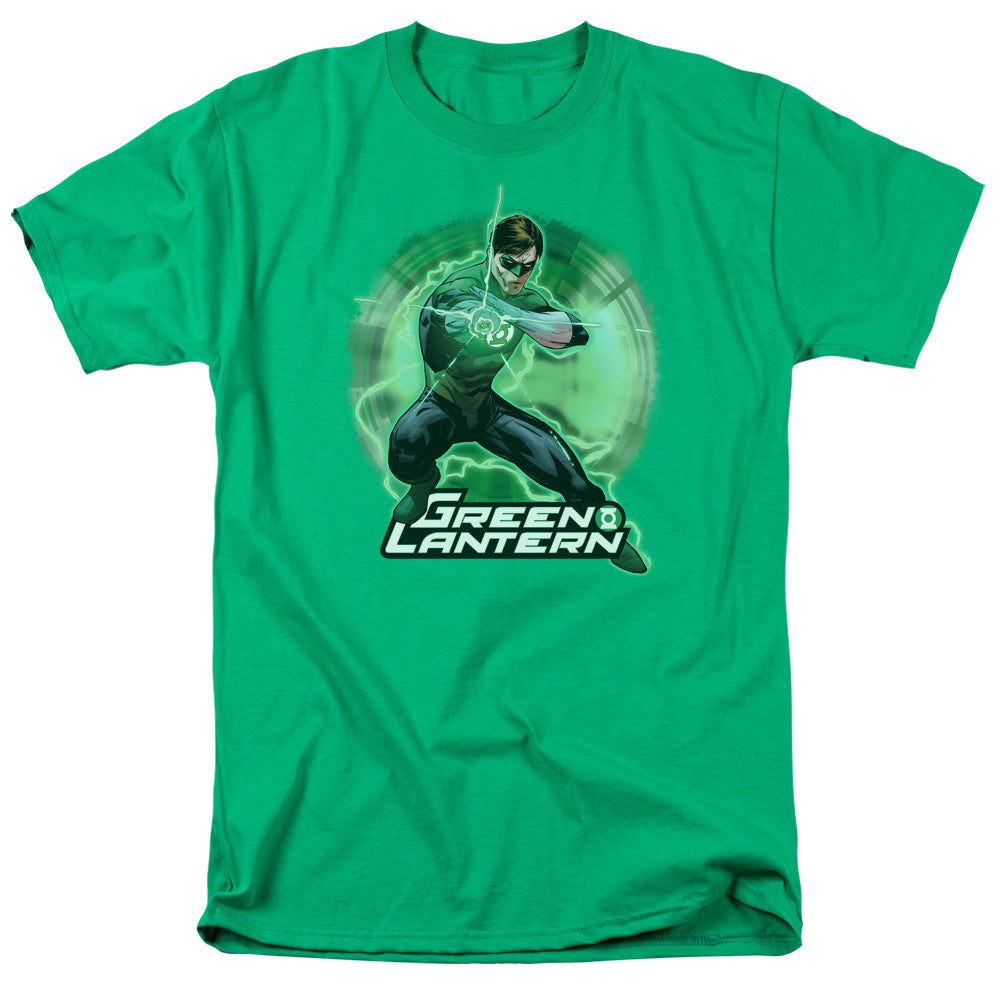 Justice League Of America Spin Mens T Shirt Kelly Green Officially Licensed