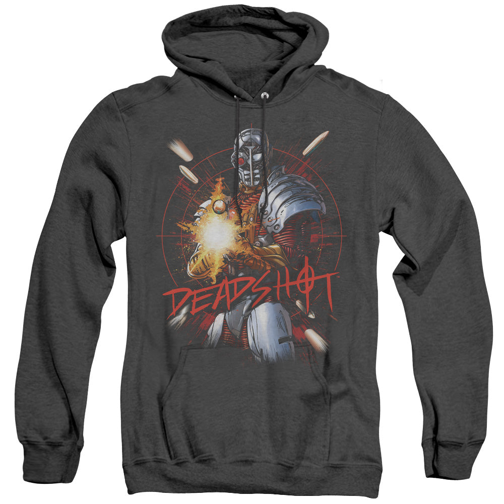 Justice League Of America Deadshot Mens Heather Hoodie Black Officially Licensed