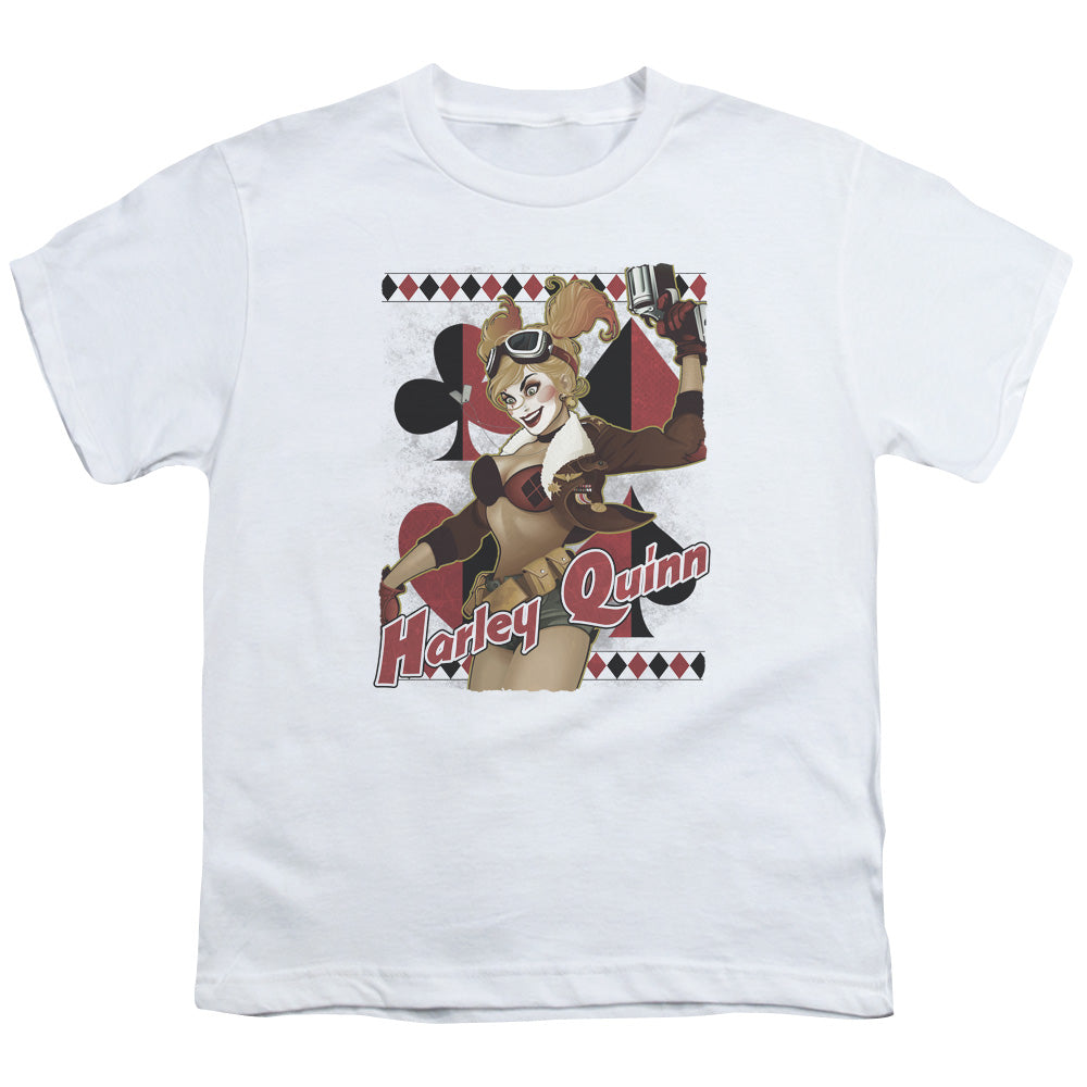 Justice League Harley Bombshetll Kids Youth T Shirt White Officially Licensed