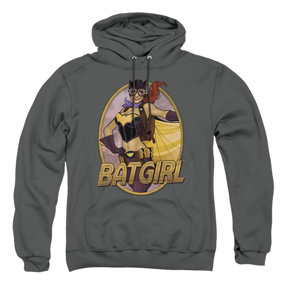 Justice League Of America Batgirl Bombshell Mens Hoodie Charcoal Officially Licensed