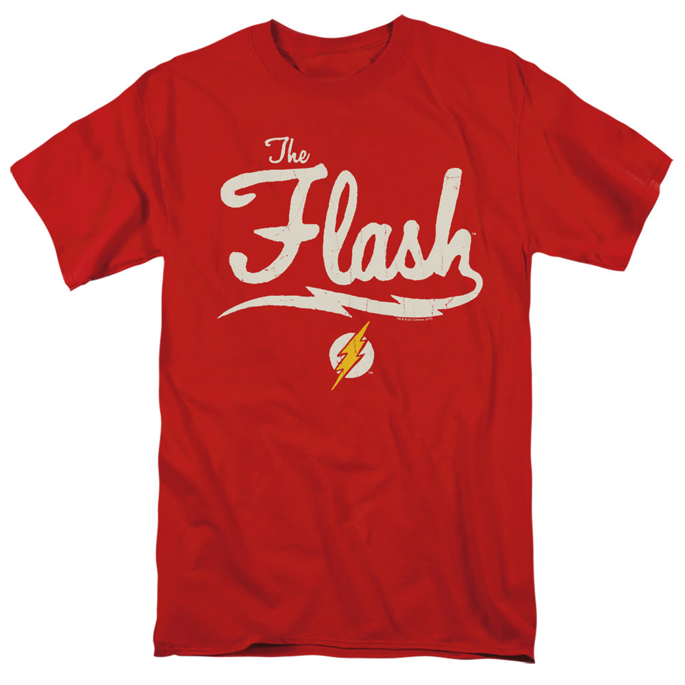 Justice League Of America Old School Flash Mens T Shirt Red Officially Licensed