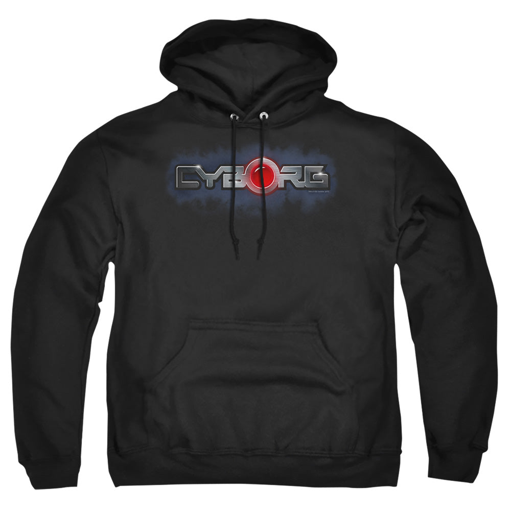 Justice League Of America Cyborg Title Mens Hoodie Black Officially Licensed