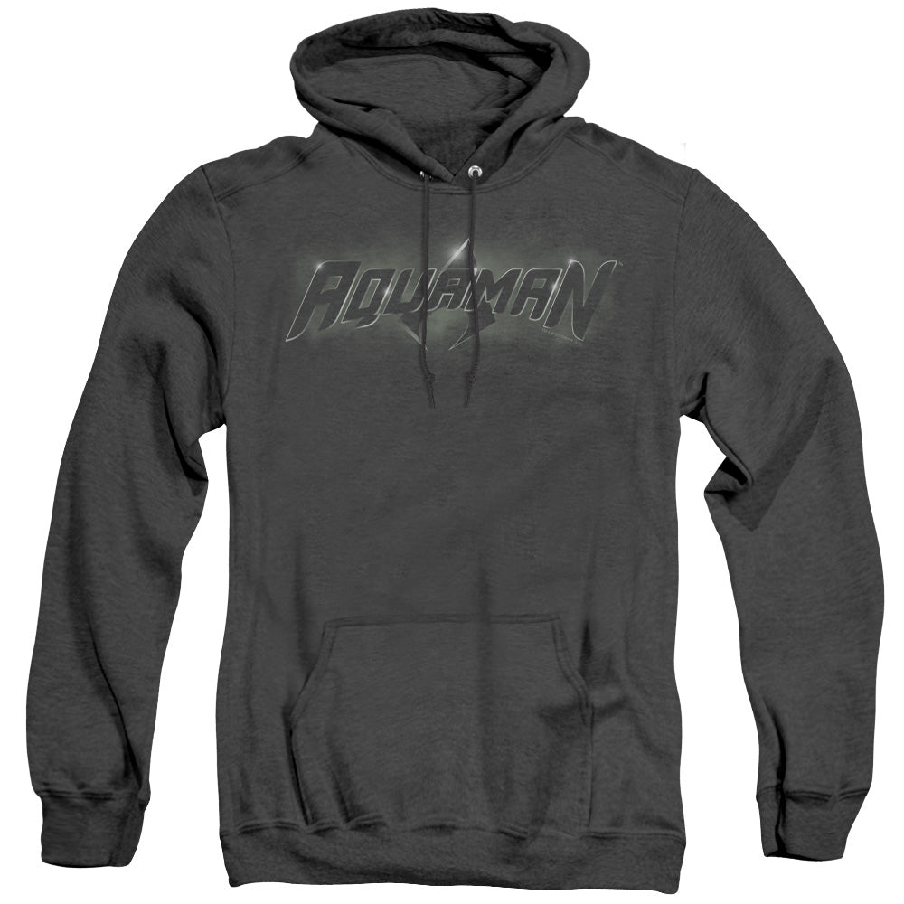 Justice League Of America Aquaman Title Heather Mens Hoodie Black Officially Licensed