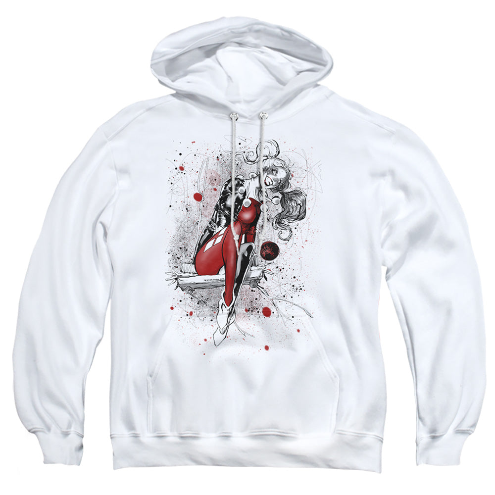 Justice League Of America Harley Sketch Mens Hoodie White Officially Licensed