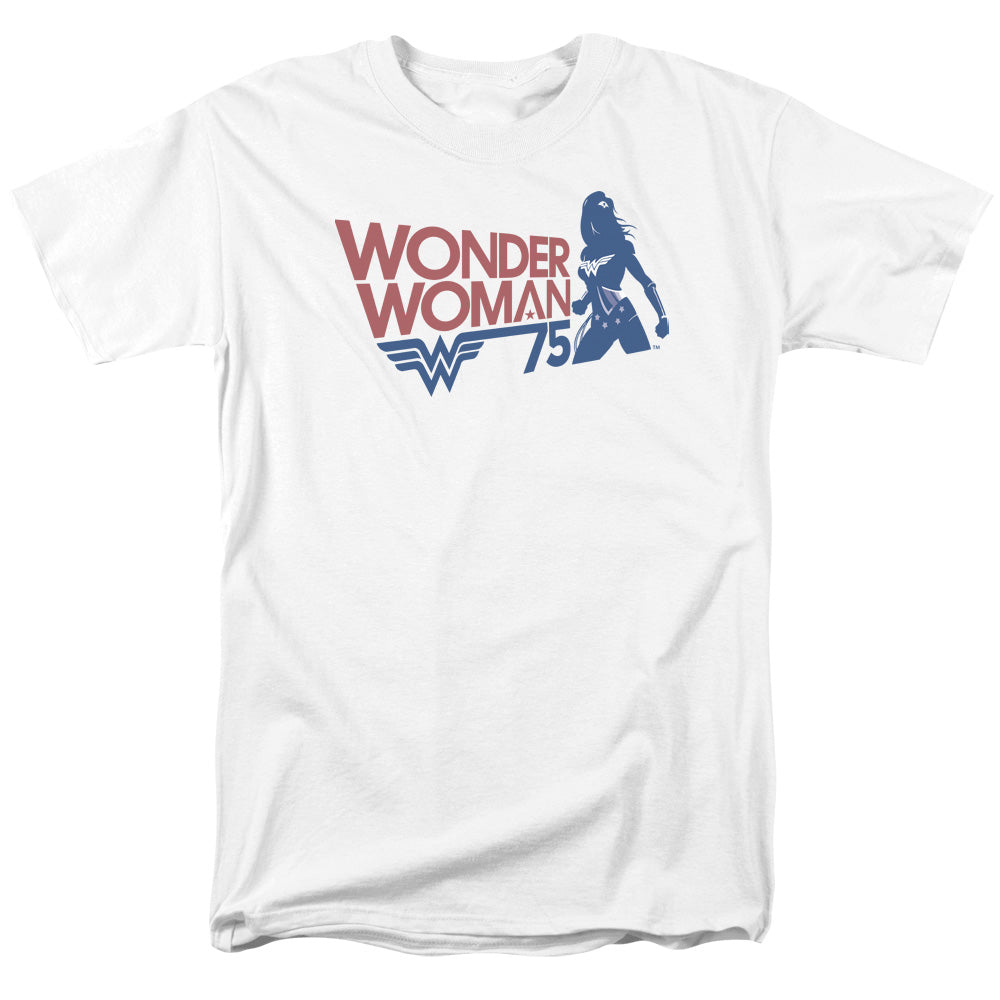 Wonder Woman Ww75 Silhouette Mens T Shirt White Officially Licensed