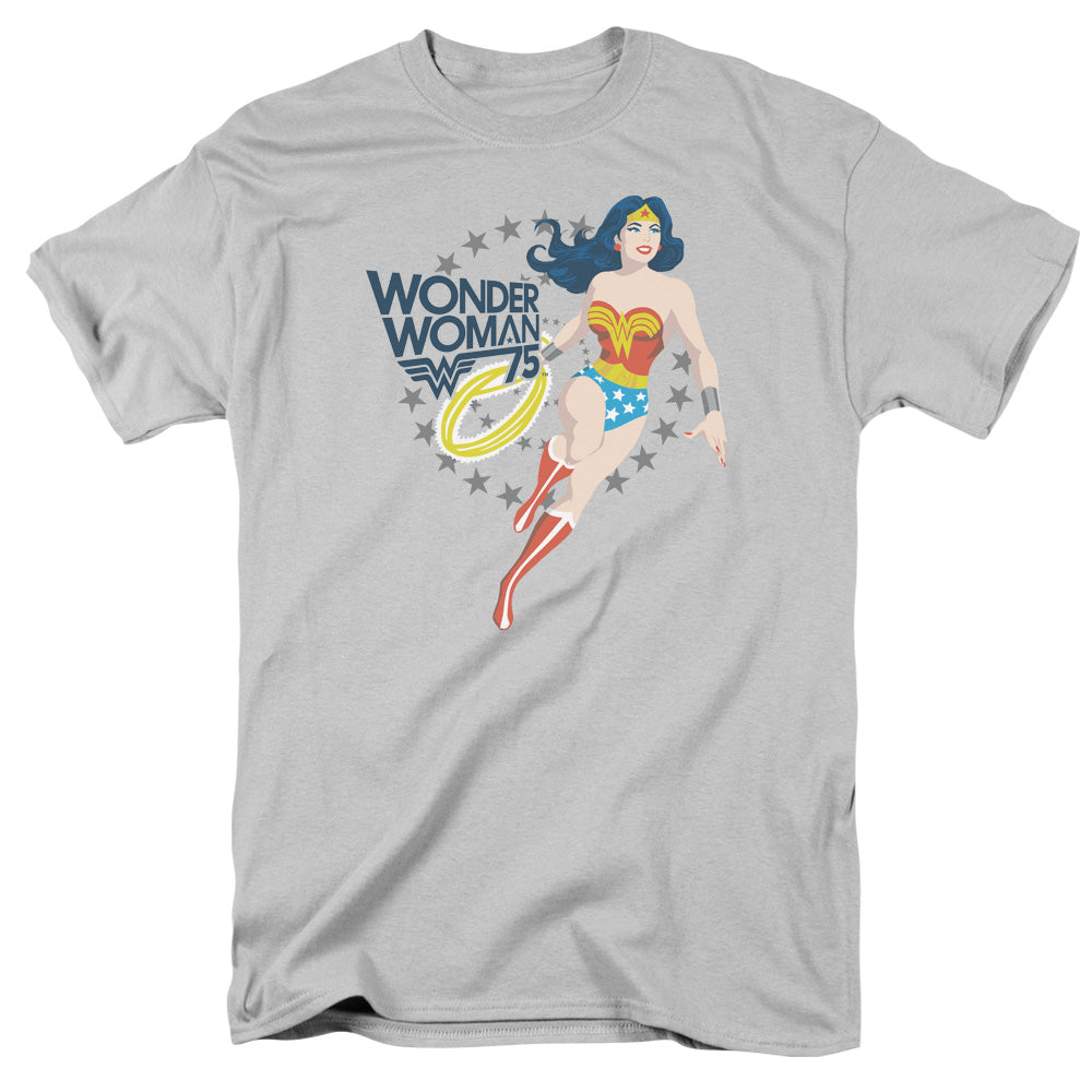 Wonder Woman Simple 75 Mens T Shirt Silver Officially Licensed
