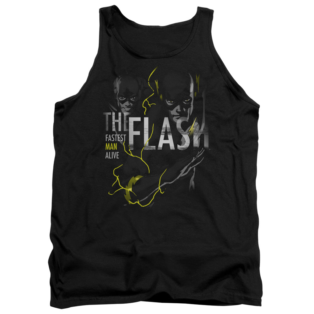 Dc Flash Bold Flash Mens Tank Top Shirt Black Officially Licensed